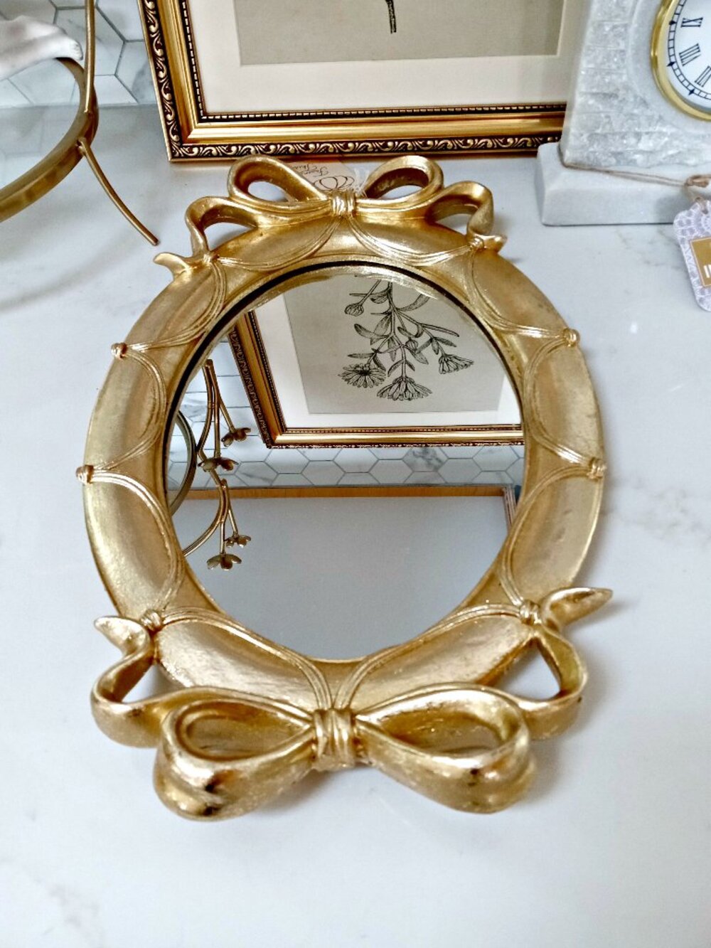 NEW! EXQUISITE Vintage INSPIRED BOWS VANITY MIRROR